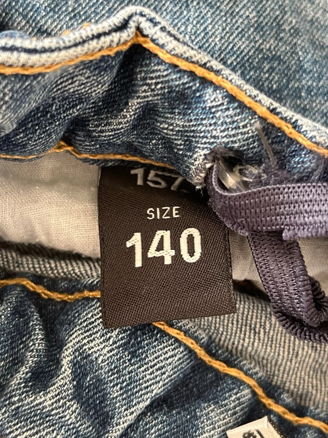 Blå denimshorts med uppvik - 3