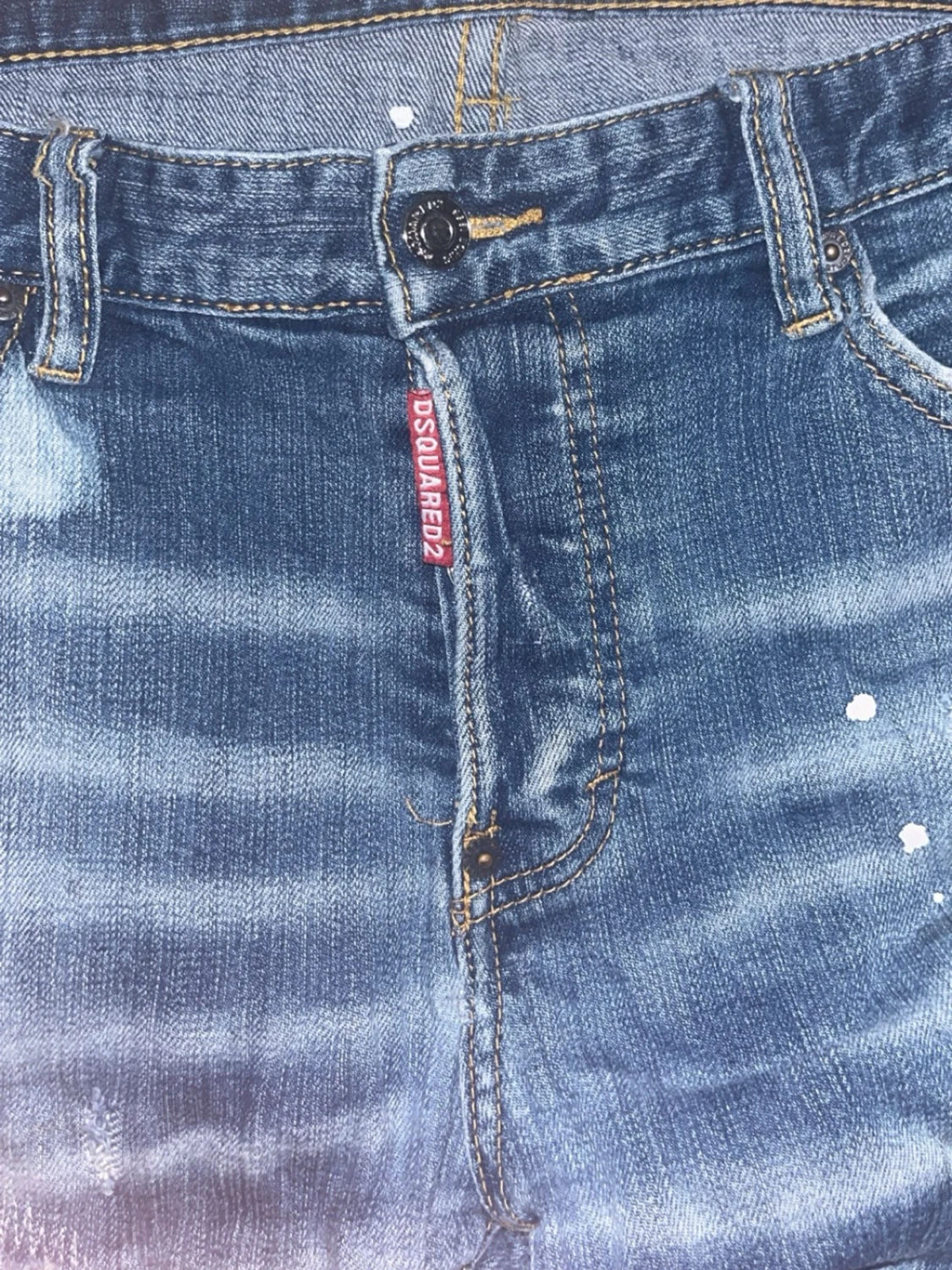 Dsquared2 blå slitna jeans - 1