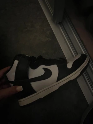 Panda Nike Dunk High - Säljer ett par klassiska Nike Dunk High sneakers i svart och vitt. Storlek 38 