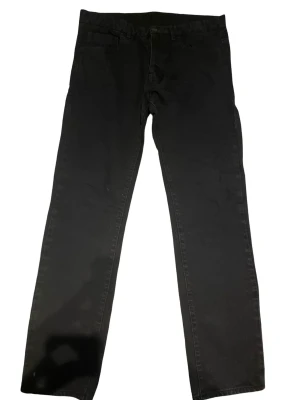 Prada jeans 33/32 - Säljer ett par svarta Prada jeans i storlek 33/32 med rak passform och klassisk femficksdesign. Jeansen har normal midja och är tillverkade i ett mjukt denimtyg. Perfekta för dig som gillar en clean och enkel stil. I bra skick, tecken på användning finns men inga fläckar eller onormallt slitage finns. 