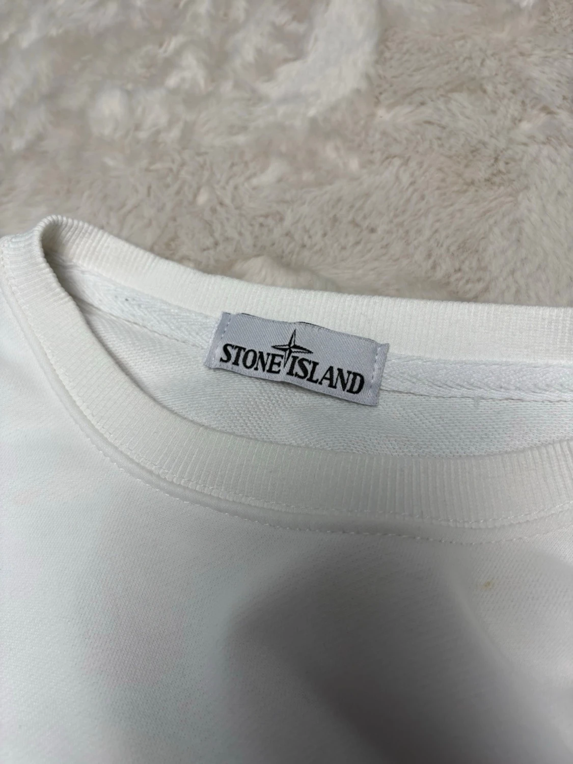 Vit stone Island tröja - 4