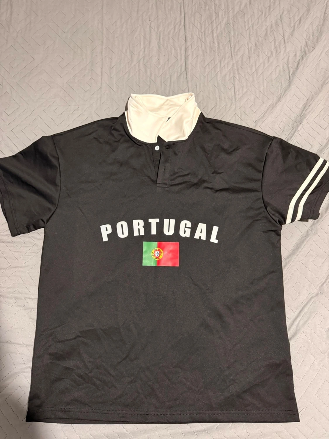 Svart Portugal t-shirt med tryck