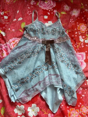 Turkost linne med paljetter - Linne som jag köpt på second hand, kommer från girlsgirls by Kappahl! 
