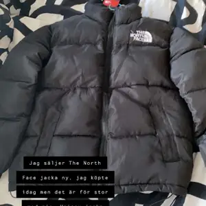 Jag köpte The North Face jacka med pris 2800kr, jag vill sälja 2600kr för att den är ny( jag använder inte nån gång. Det går bättre om ni försöka ta på sig verkligen, bästa om ni bor i Göteborg 