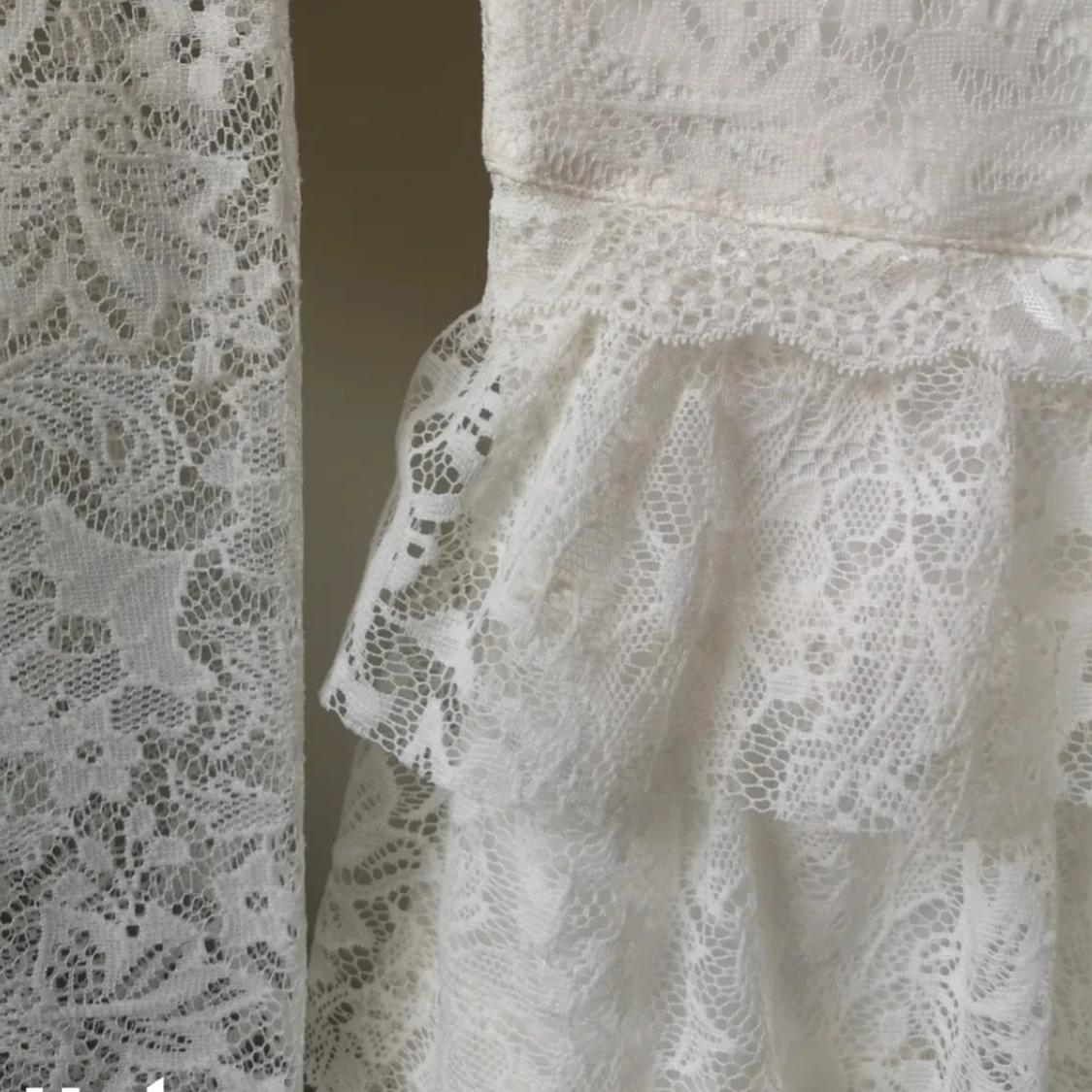 Vit spetsklänning  - 90