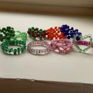 Beaded rings  - Fun beaded rings 🤎 Each ring is 15kr not including shipping :) you can personalize by picking the design, colors and size. 