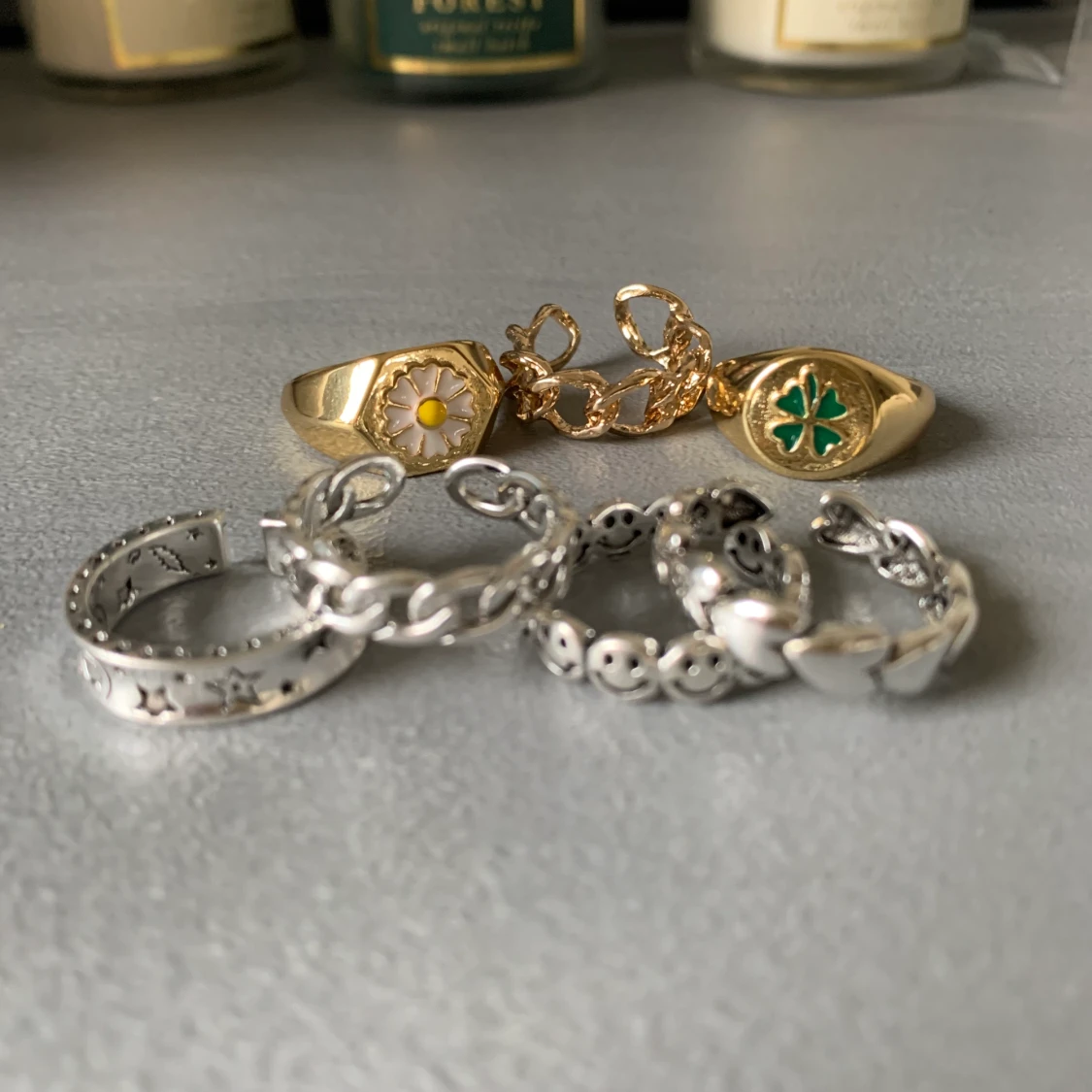 Ringar silver guld - 90