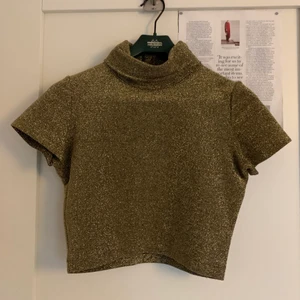 Glittrig magtröja - Glittrig magtröja, köpt på second hand. Köparen betalar frakt. Storlek oklart, men skulle säga S-M