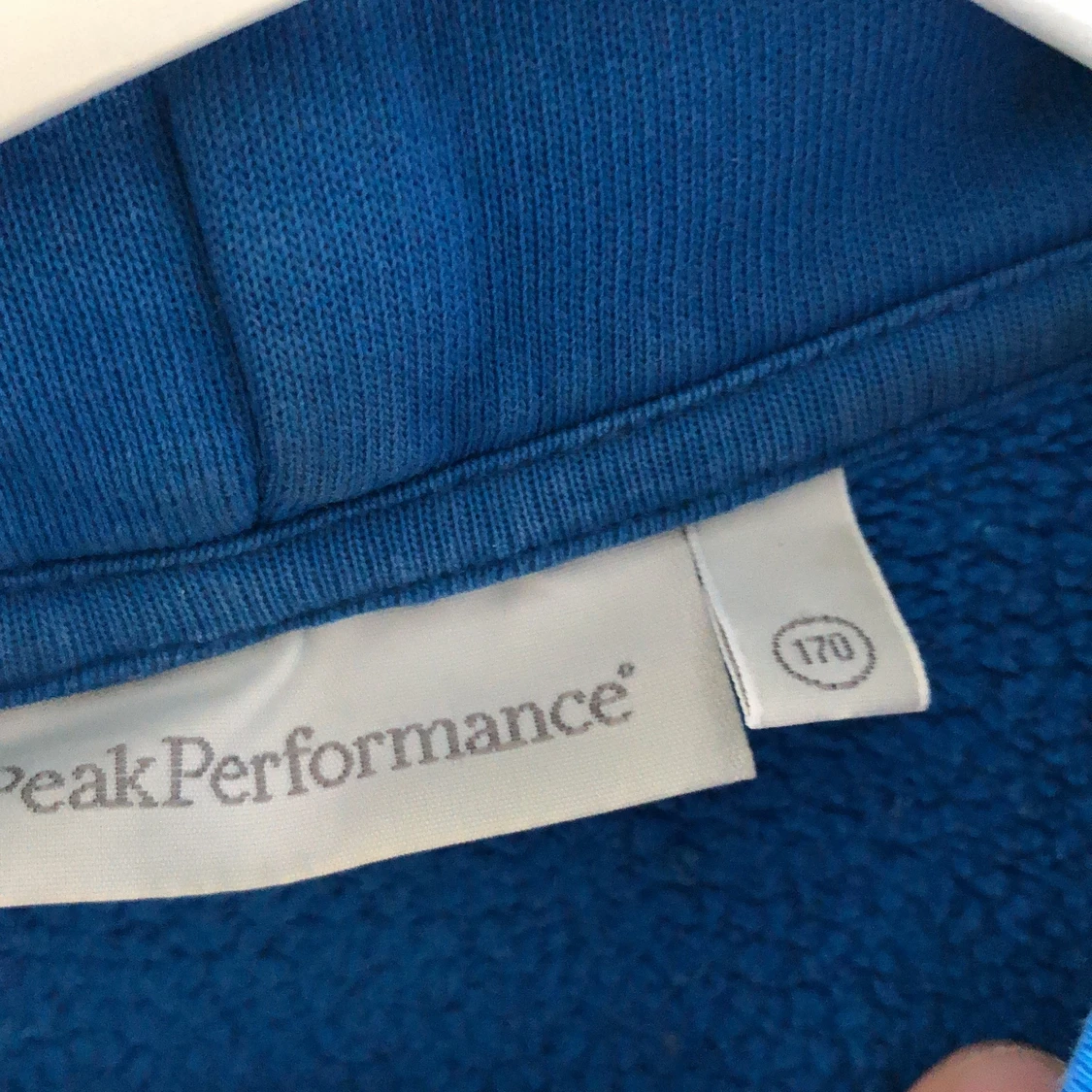 blå snygg vintage hoodie  - 91