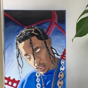 Canvatavla - Bilderna är två tavlor som jag målat. Båda är på Travis scott och båda är sålda! Den första är en tavla som jag blev tillfrågad att måla. Jag kan måla vad som helst varesig det är en till rappare, eller kanske en random person! Skriv till mig om du är intresserad.