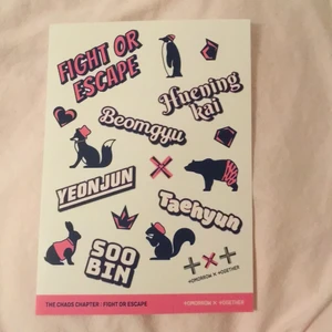 TxT officiella klistermärken - TxT/ tomorrow X together klistermärken från deras senaste album fight or escape 💕 