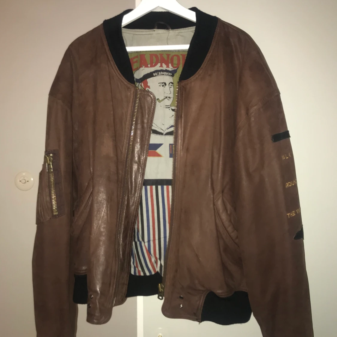 BRUN LÄDERJACKA - 91