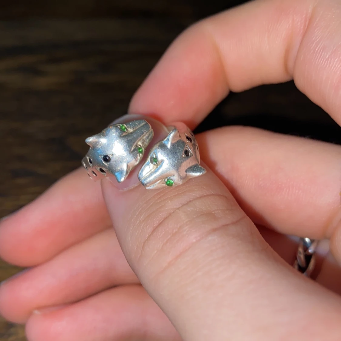 Leopardring av silver - 90