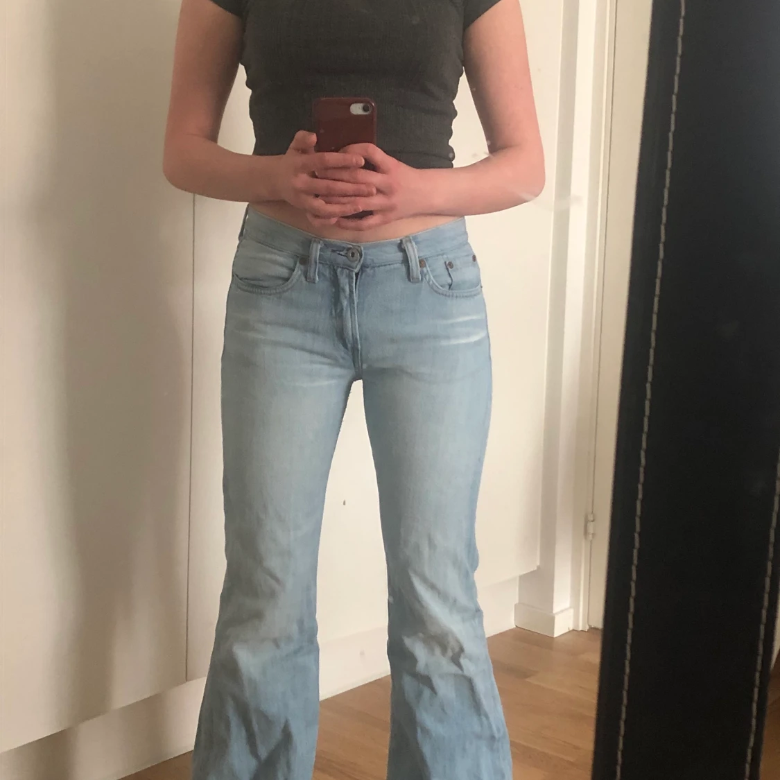 Lågmidjade bootcutjeans  - 91