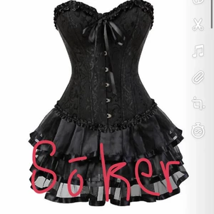 Korsett klänning  - Söker denna klänning eller en liknande så snart som möjligt!!! Betalar bra, hör gärna av er om ni har denna eller en liknande klänning 