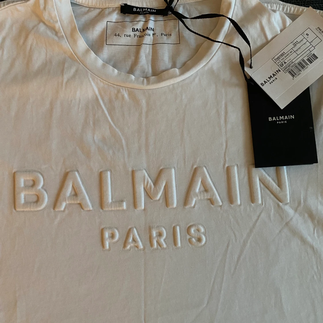 White balmain unisex tshirt oversized  - 91