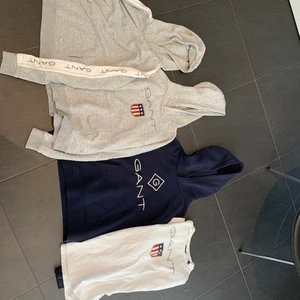 Gant kläder - Gant hoodies 200kr/st T-shirt 100kr Gråa hoodies 158/164  Marinblå och t-shirt 170
