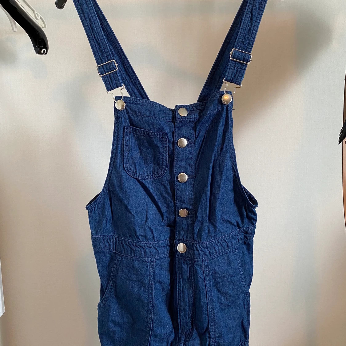 Blå hängselbyxor   - 90