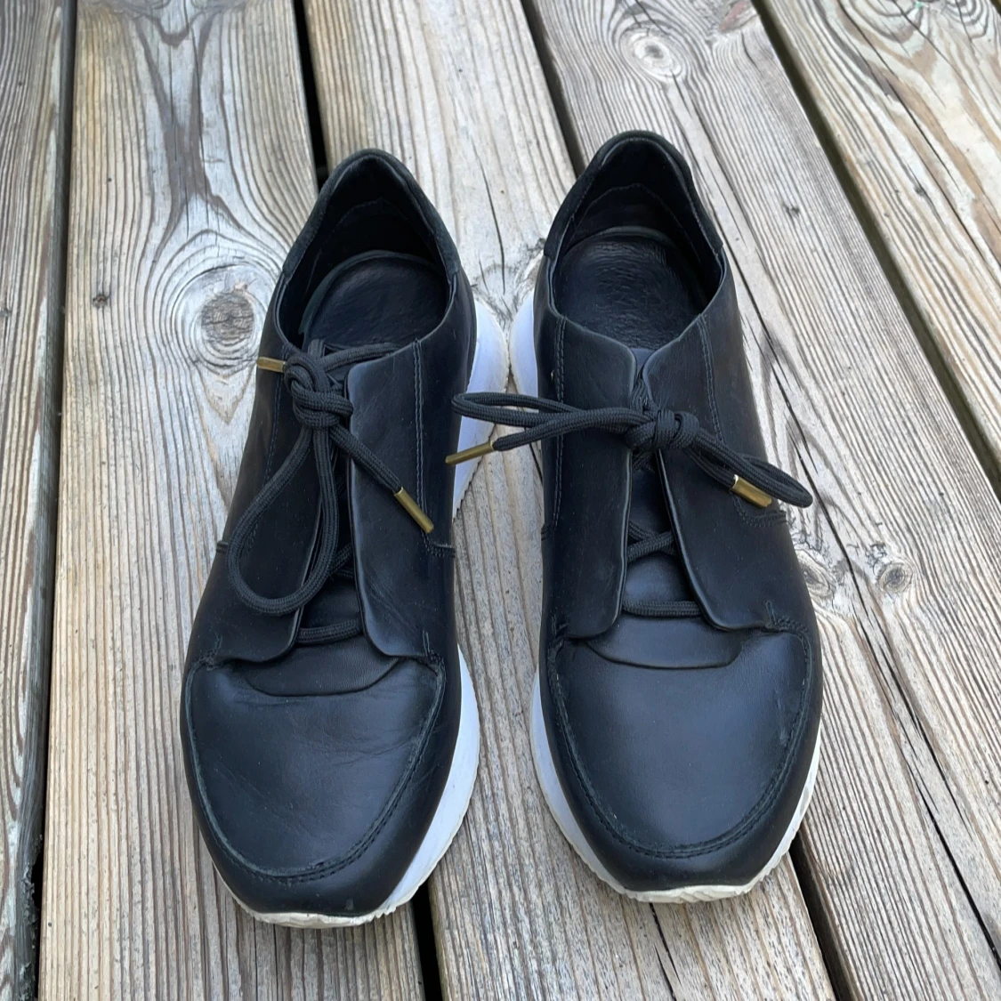 Gram skor, modell 315g, i svart läder i stl US 8,5 - 90