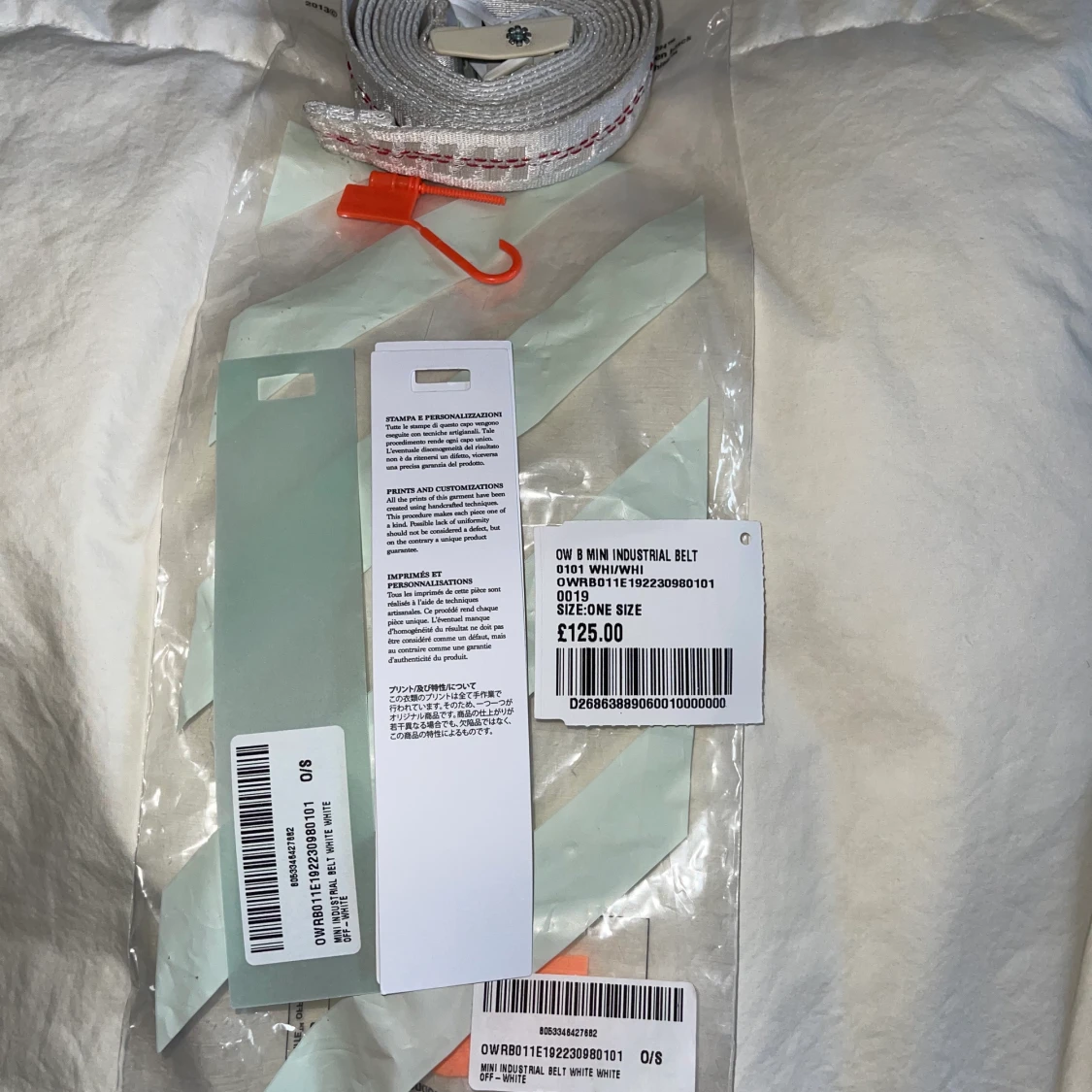 Off white mini bälte - 91