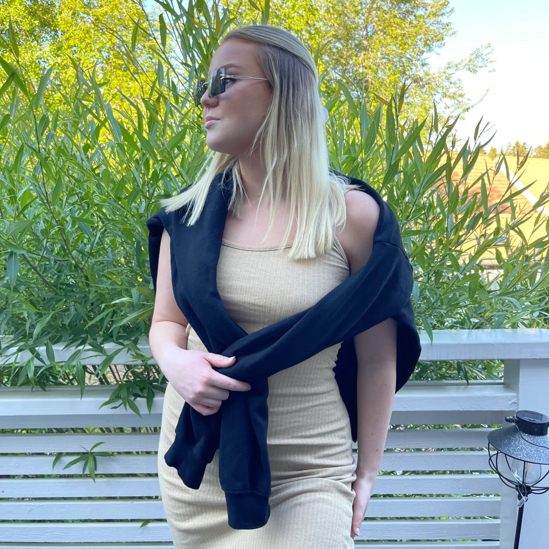 Beige tyg klänning 💕 - 90