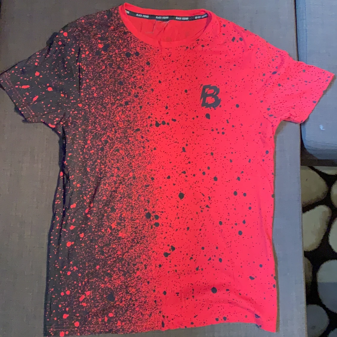 Black squad t-shirt (red and black)