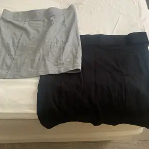2 mini kjolar, grå och svart 