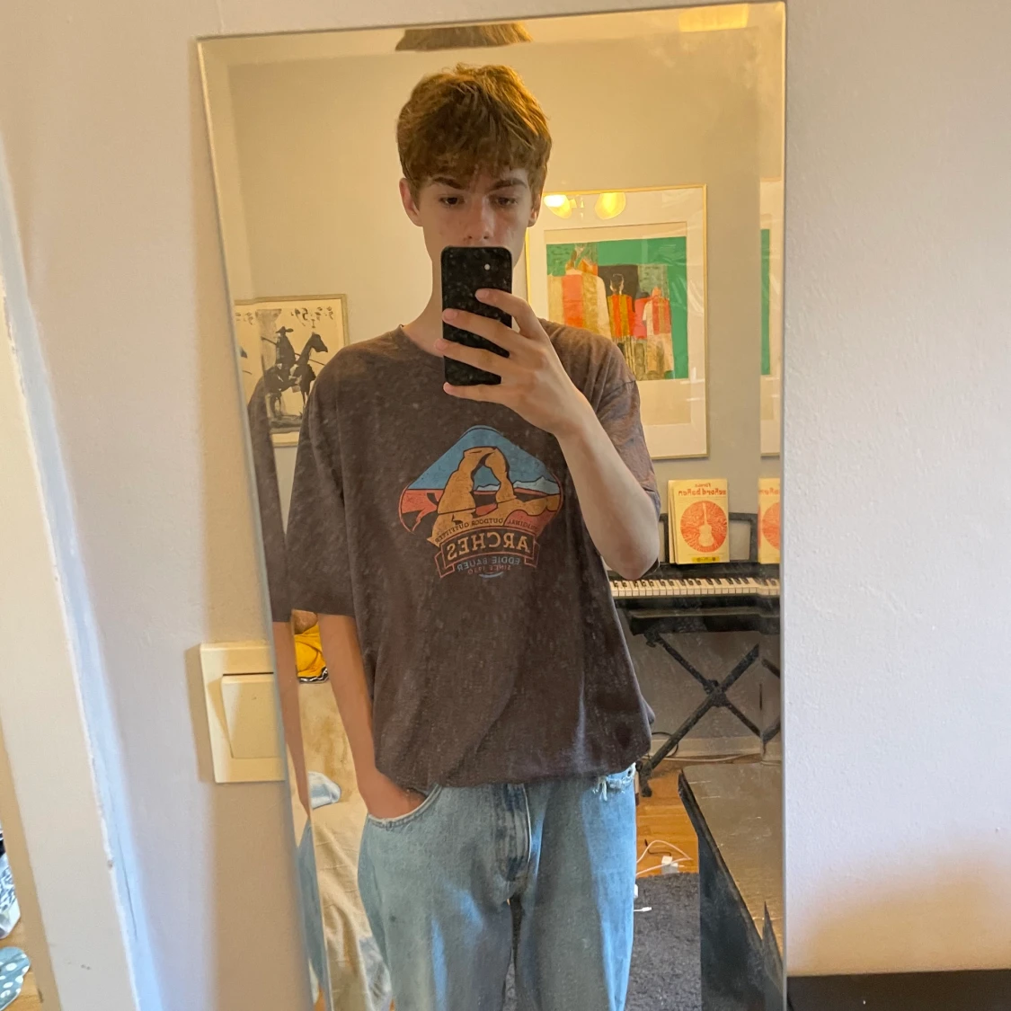 Brun oversized tröja