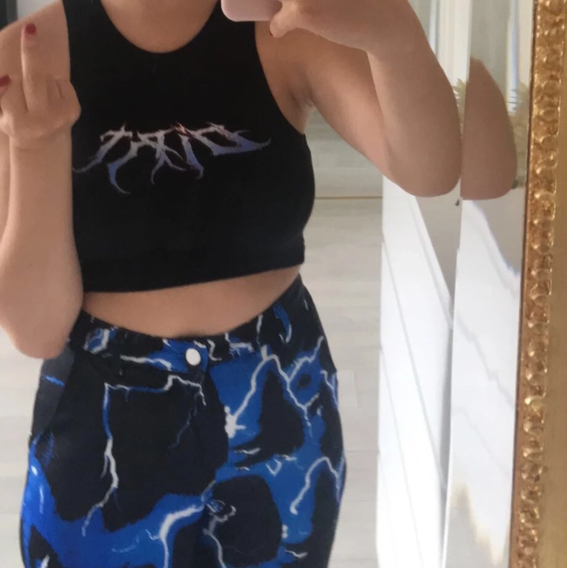 mönstrad topp strl S-M - 90