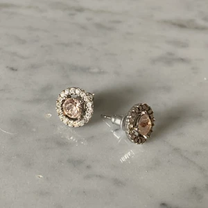 Lily & Rose örhängen  - Fina silvriga örhängen med ljusrosa sten. Använd fåtal ggr. 