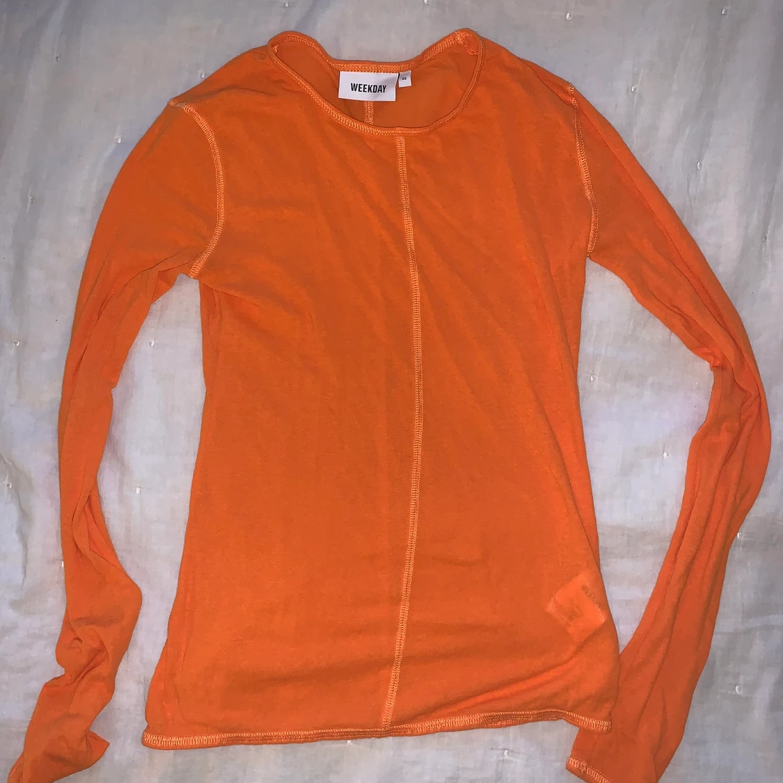 Orange transperent tröja Weekday