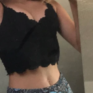 Svart spets linne - Nice linne som går att stajla till allt och är bara generellt spajsi. Köpte länge sen men inte använt mer än 2 gånger. Köpte för ca 75 kr så riktigt fett pris som du borde nappa på.🙄🤞🏻