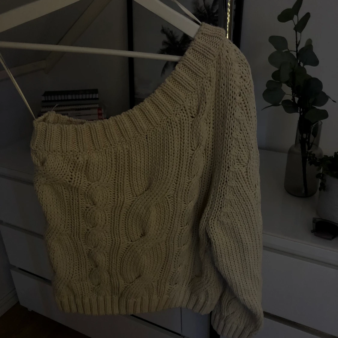 Supersnygg off shoulder stickad tröja!