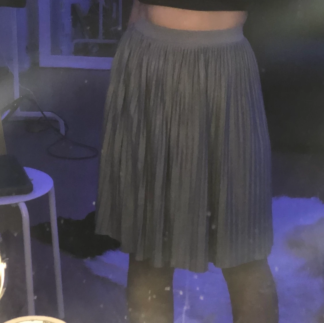 grå lång söt kjol  - 90