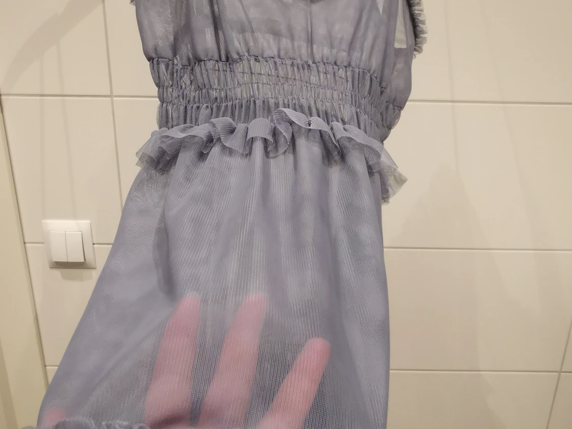 Blå, genomskinlig klänning  - 2