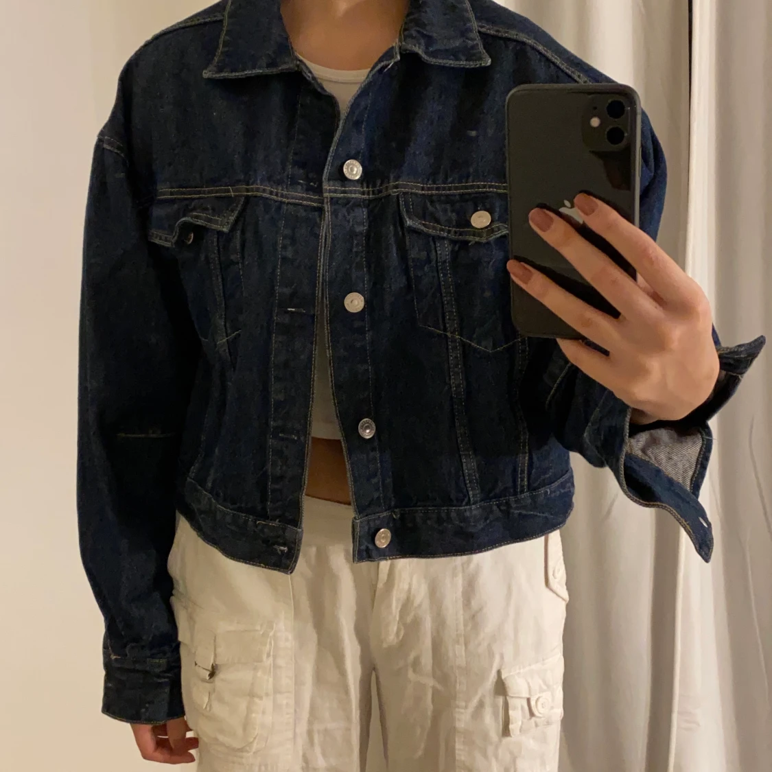 Cropped jeans jacka
