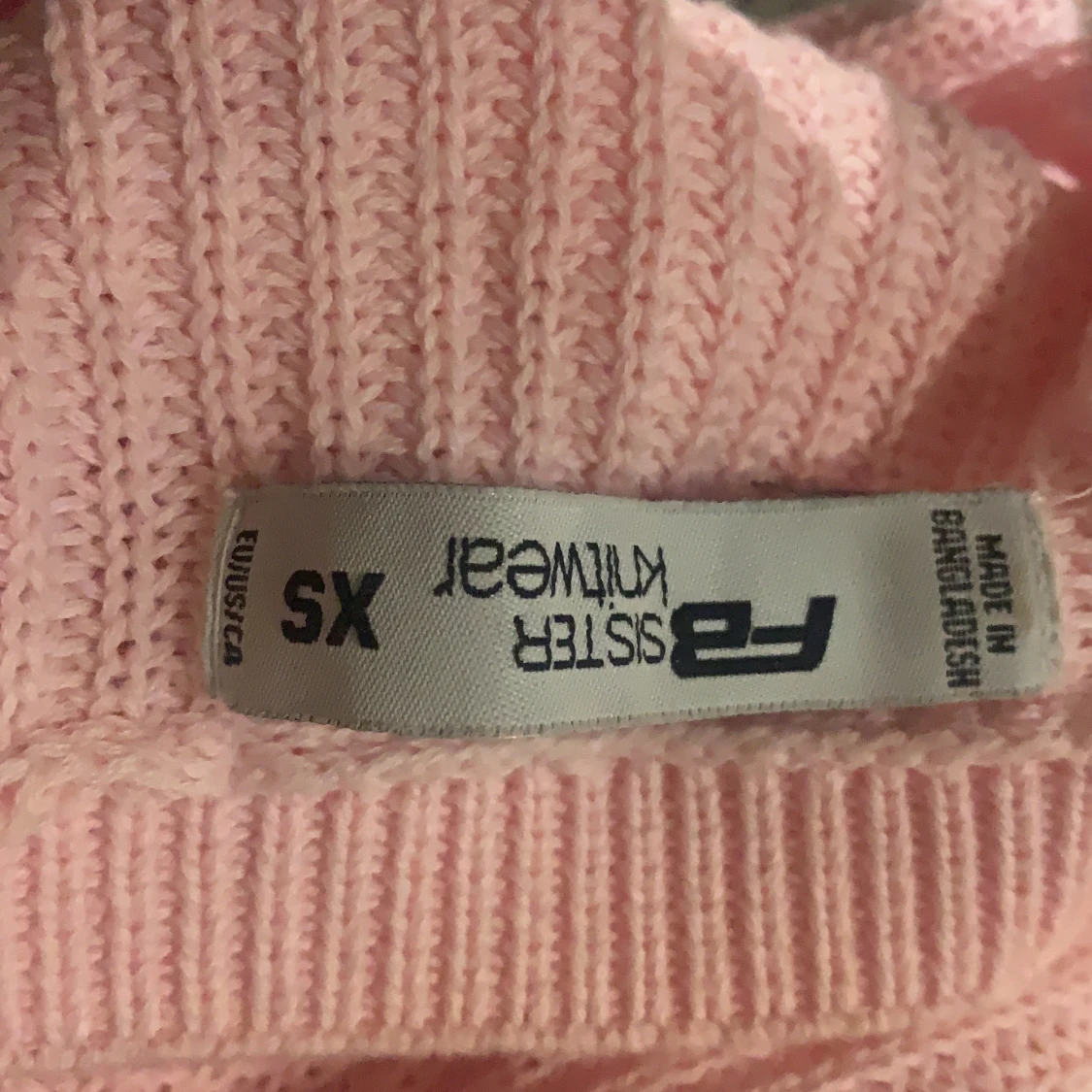 Rosa stickad tröja - 90