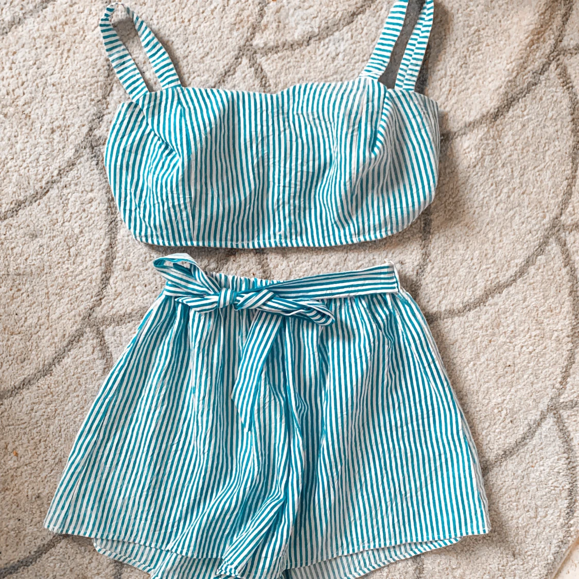 Co-ed Playsuit tvådelad randig blå sommar