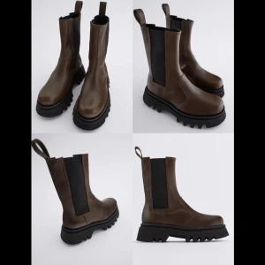 Bruna boots från Zara - Helt nya och oanvända boots från Zara säljes pga fel storlek. Köpta på tradera för 580 kr så säljs för samma pris + frakt. 