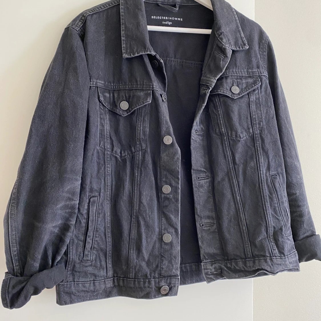 Jeansjacka off black strl L - 90