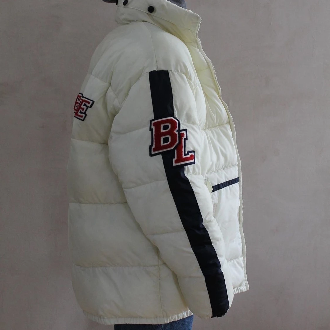 Vit pufferjacka - 90