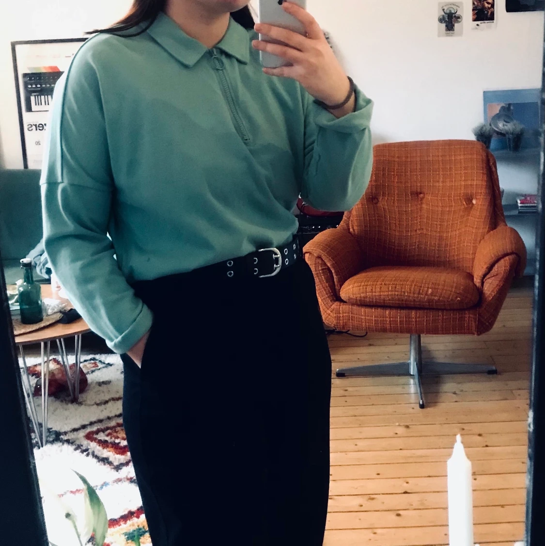 Mintgrön tröja Monki stl M