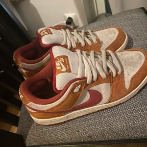 Nike dunk SB russet ceadar - Skick: använda, jättesköna o ha på sig. Om du behöver mer information om skorna kom i dm!