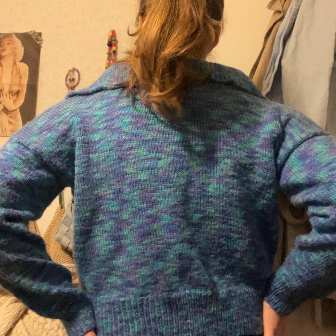 Hemstickad tröja med zip!  - 90