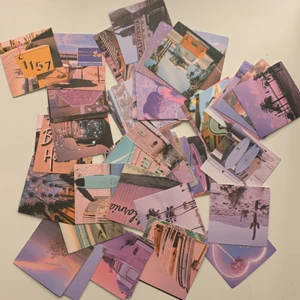 60 små bilder - 60 st små bilder med sommar och semester motiv💜🌸🌼