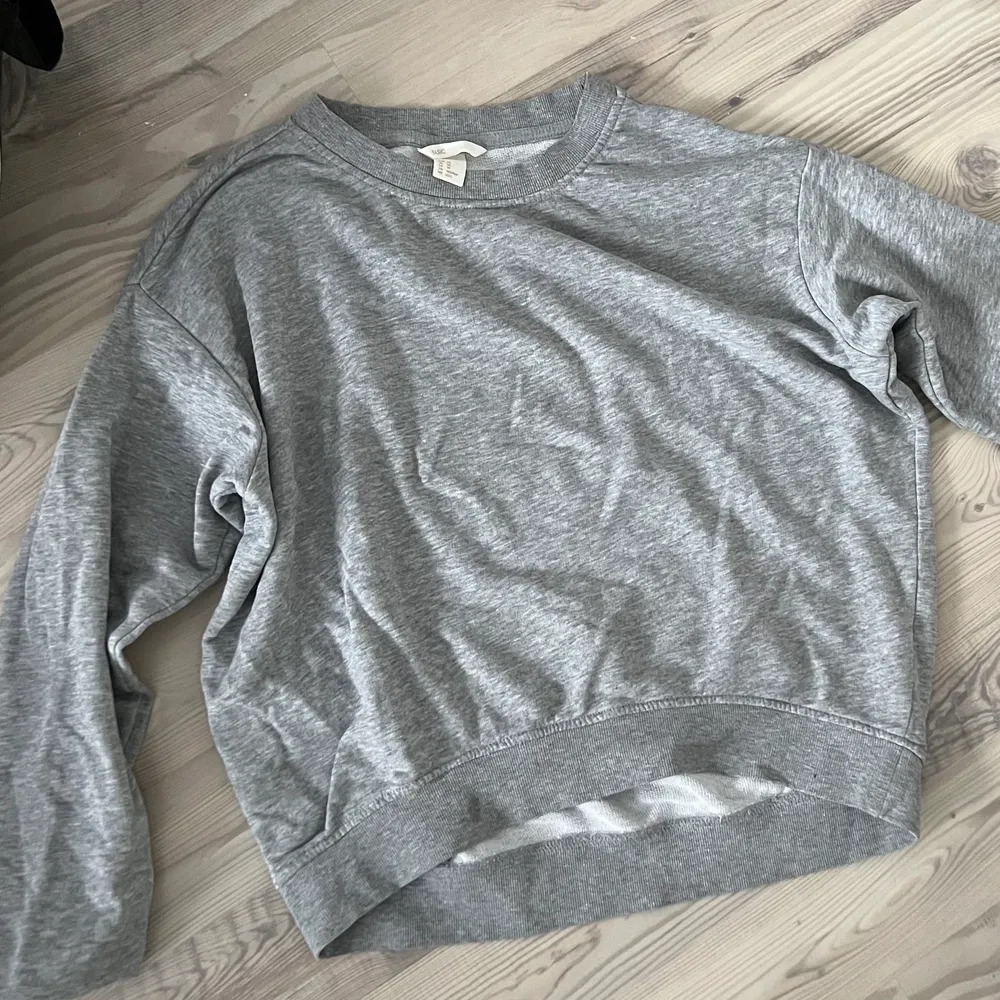 Helt vanlig grå basis sweatshirt Stl XS säljes. 50kr från HM. Tröjor & Koftor.