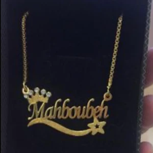 Name pendant  - 18k gold plated necklace 