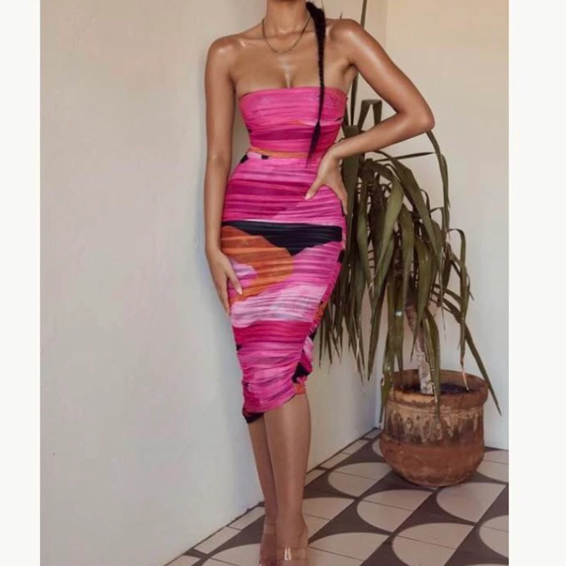 Midi från Talinboutiqe | rosa klänning