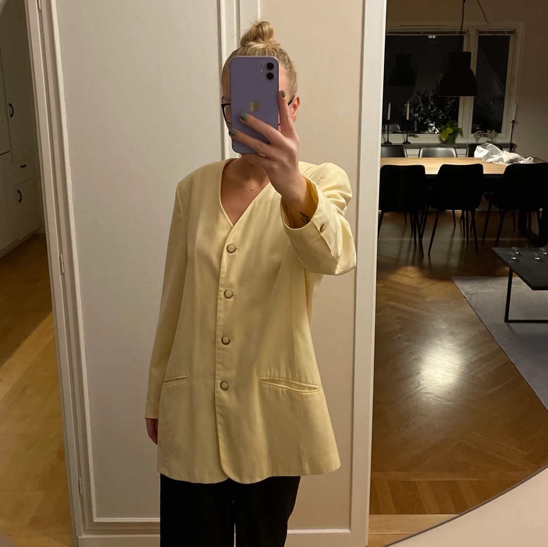 Ljusgul 70-tals vintage kavaj🤎