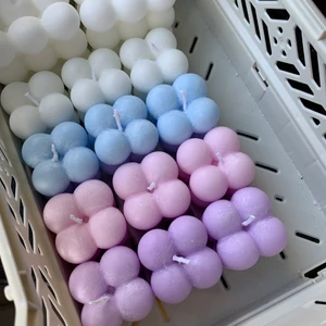 Bubbelljus Med Färg - Bubbelljus med färg, 100% miljövänligt stearin. Packas i bubbelplast GRATIS LEVERANS